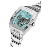Buy Shop Guess Phoenix Multi Function Aqua Blue Dial Silver Steel Strap Watch for Men - GW0456G4 USA Online