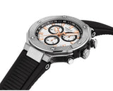 Tissot T Race Chronograph White Dial Black Rubber Strap Watch For Men - T141.417.17.011.00