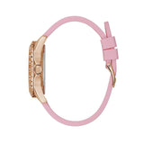 Buy Shop Guess Sparkling Diamonds Pink Dial Pink Rubber Strap Watch for Women - W0032L9 USA Online