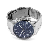Buy Shop Guess Hendrix Chronograph Blue Dial Silver Steel Strap Watch for Men - W1309G1 USA Online