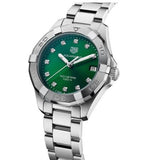 Buy Shop Tag Heuer Aquaracer Diamonds Emerald Green Dial Watch for Women - WBD1316.BA0740 USA Online