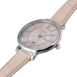 Buy Shop Fossil Jacqueline Blush Mother of Pearl Dial Pink Leather Strap Watch for Women - ES4151 USA Online